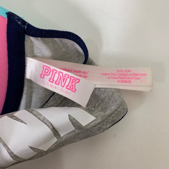 PINK Wear Everywhere Push-up Bra Front Close Bra Aquamarine Size 32D - Picture 6 of 7